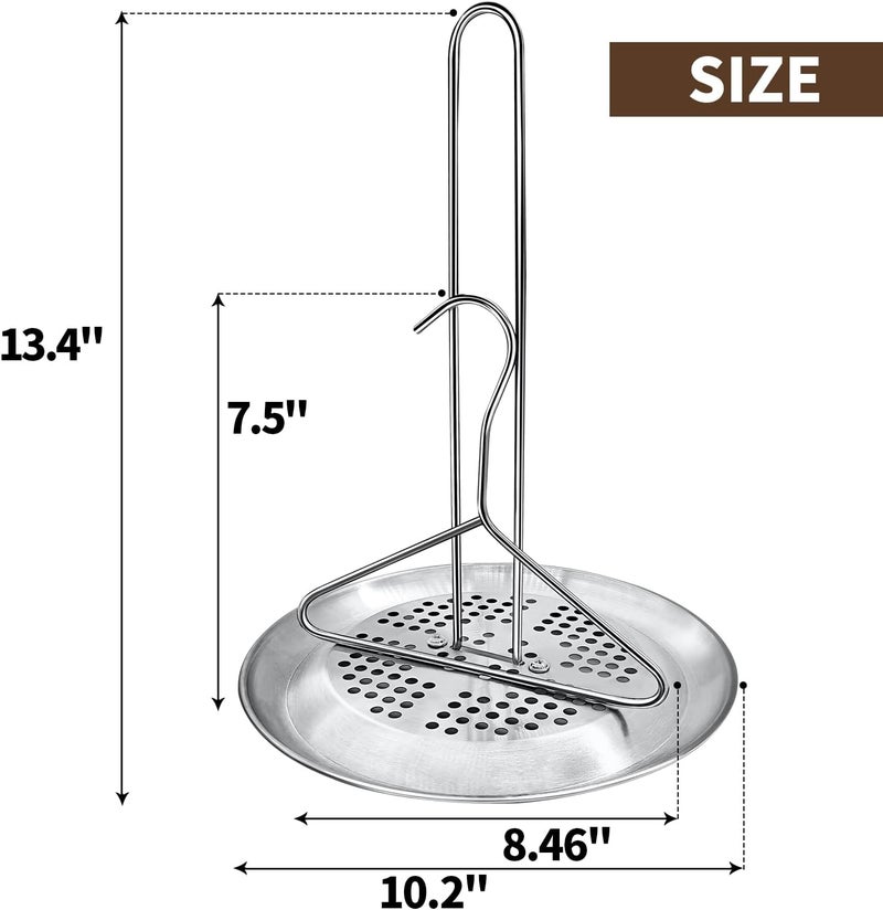 MCDEX Fryer Accessory Kit for Turkey with Wire Handle Lifter, Hook, Vertical Roaster Holder Base for Deep Fry Pot, Grill and BBQ - Image 2
